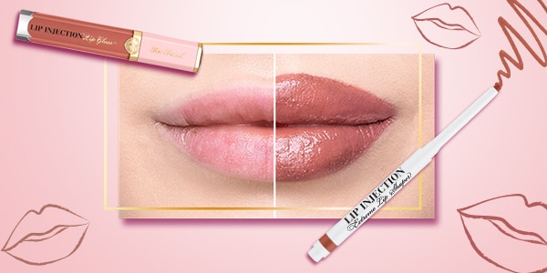 lips, lip shaper and gloss