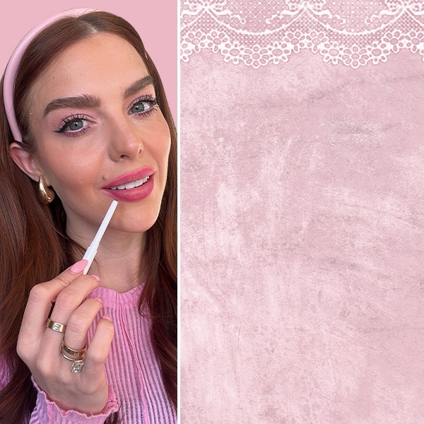 pink sugar rush makeup trend - lip liner