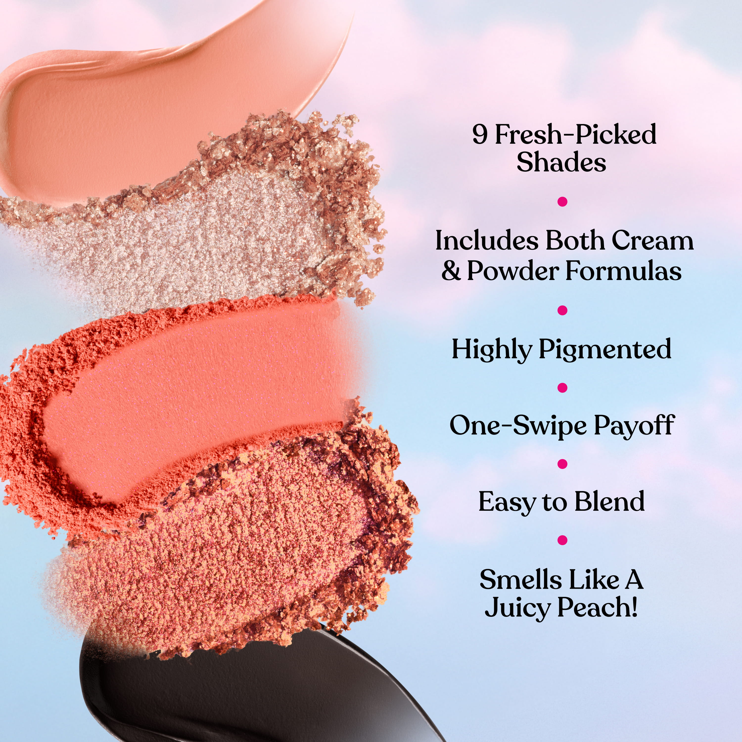 Sweet Peach Eye Shadow Palette, NET WT. 0.32 OZ. / 9.0 g