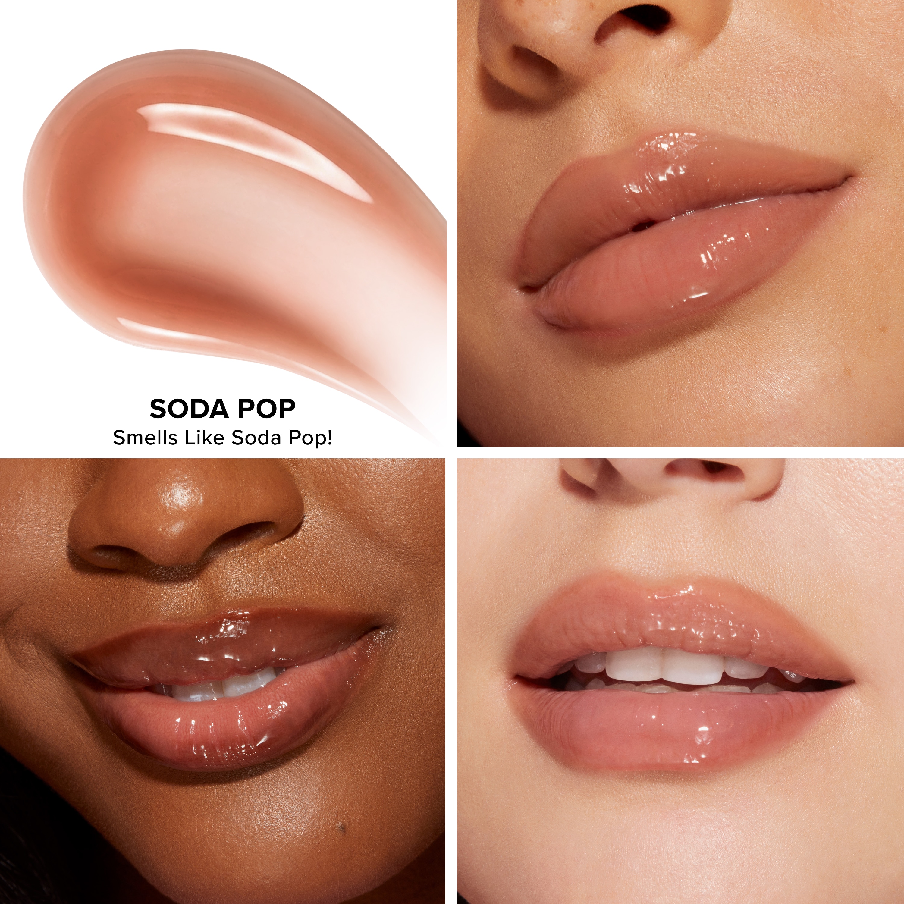 Kissing Jelly Lip Oil Gloss Collection Holiday 2026, Soda Pop — Warm Light Nude Fresh Baked Cookie — Medium Cocoa Nude Sour Watermelon — Electric Coral Red Cherry Pie — Cherry Red, 5ml (x4)