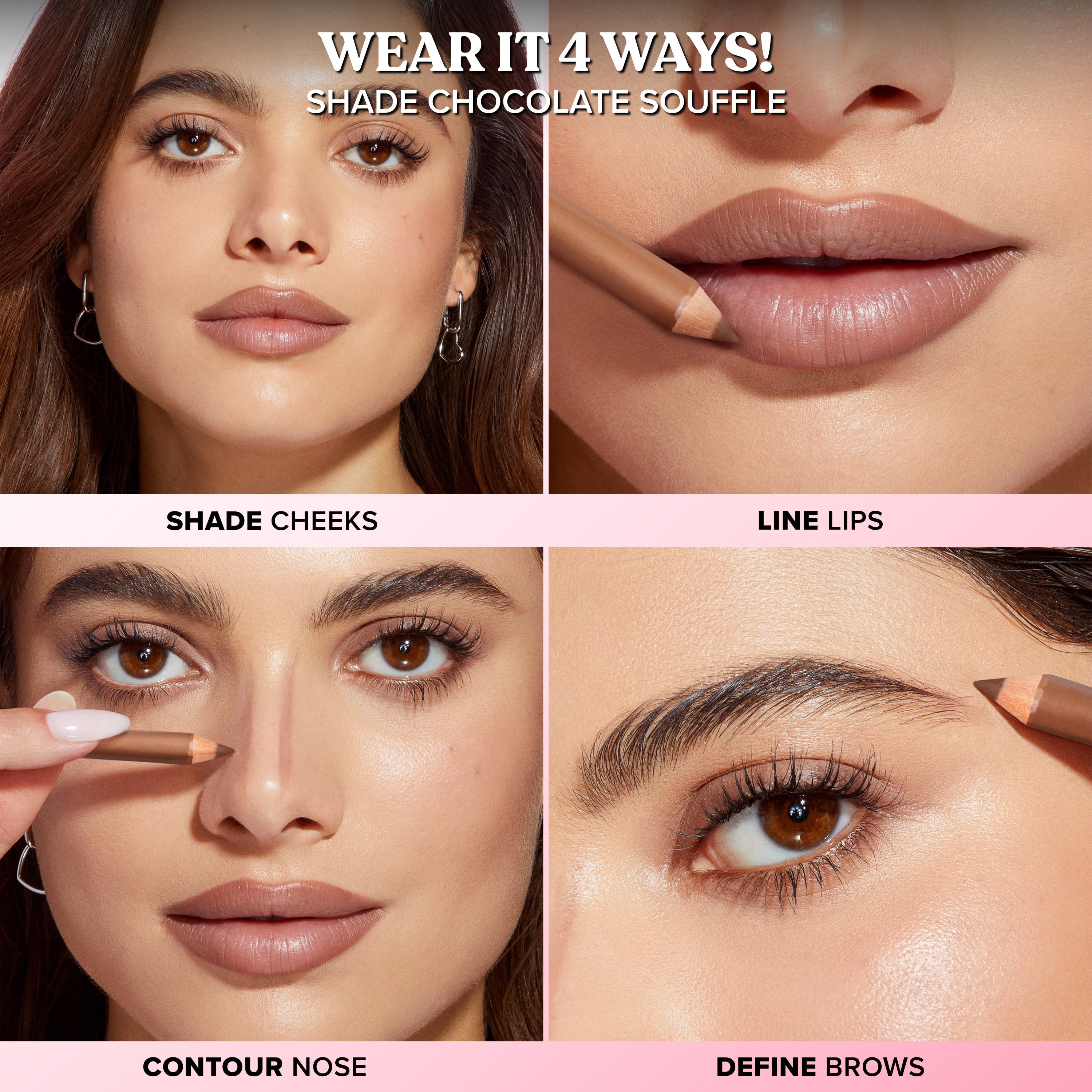 Chocolate Mousse Lip Kit Holiday 2026, Chocolate Mousse - Light Nude Brown, 4.5ml & 1.67g