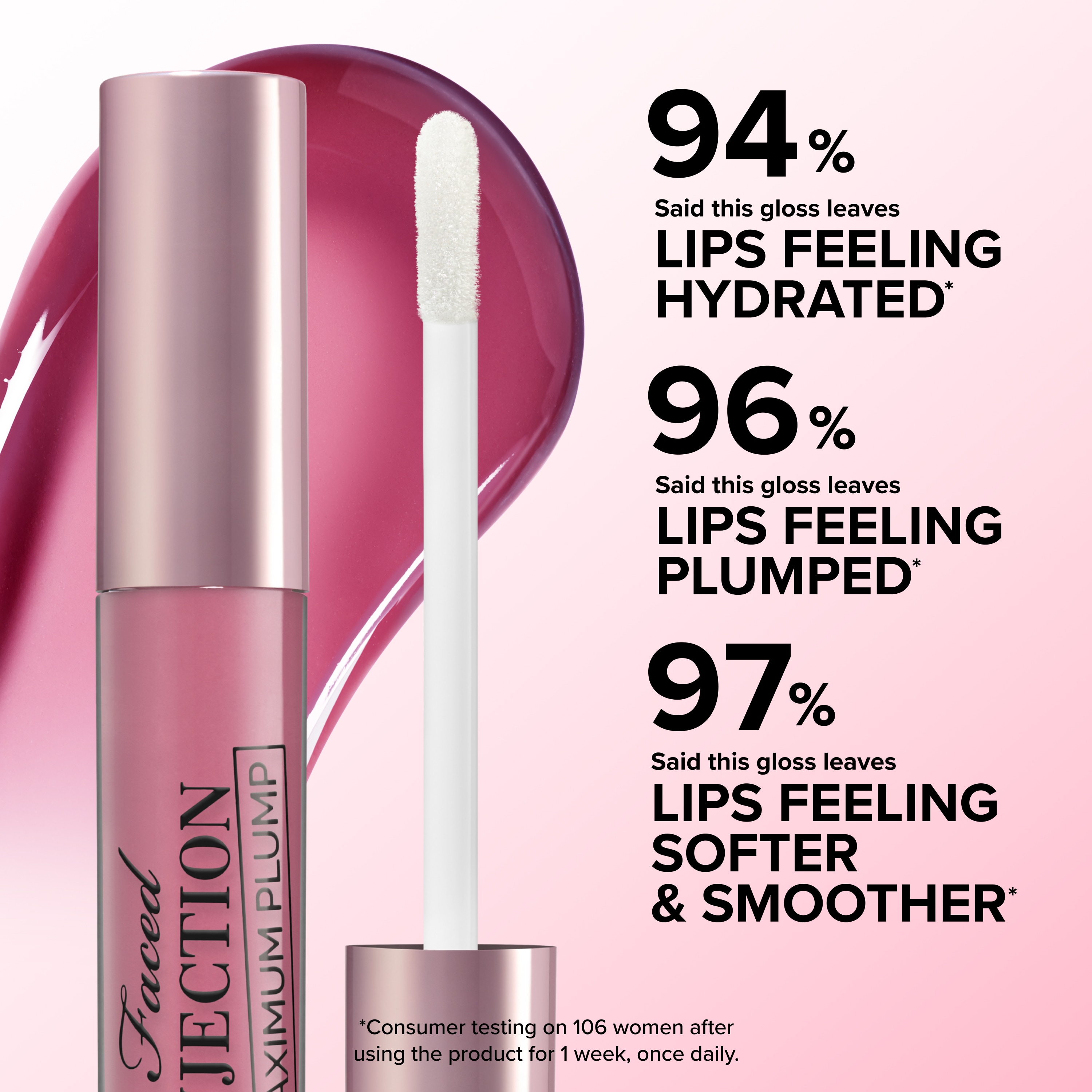 Lip Injection Maximum Plump Lip Gloss Duo Holiday 2026, Original — Clear Taffy Twist — Ombré Neon Pink Sparkle into Baby Blue, 10 g / 0.35 Oz