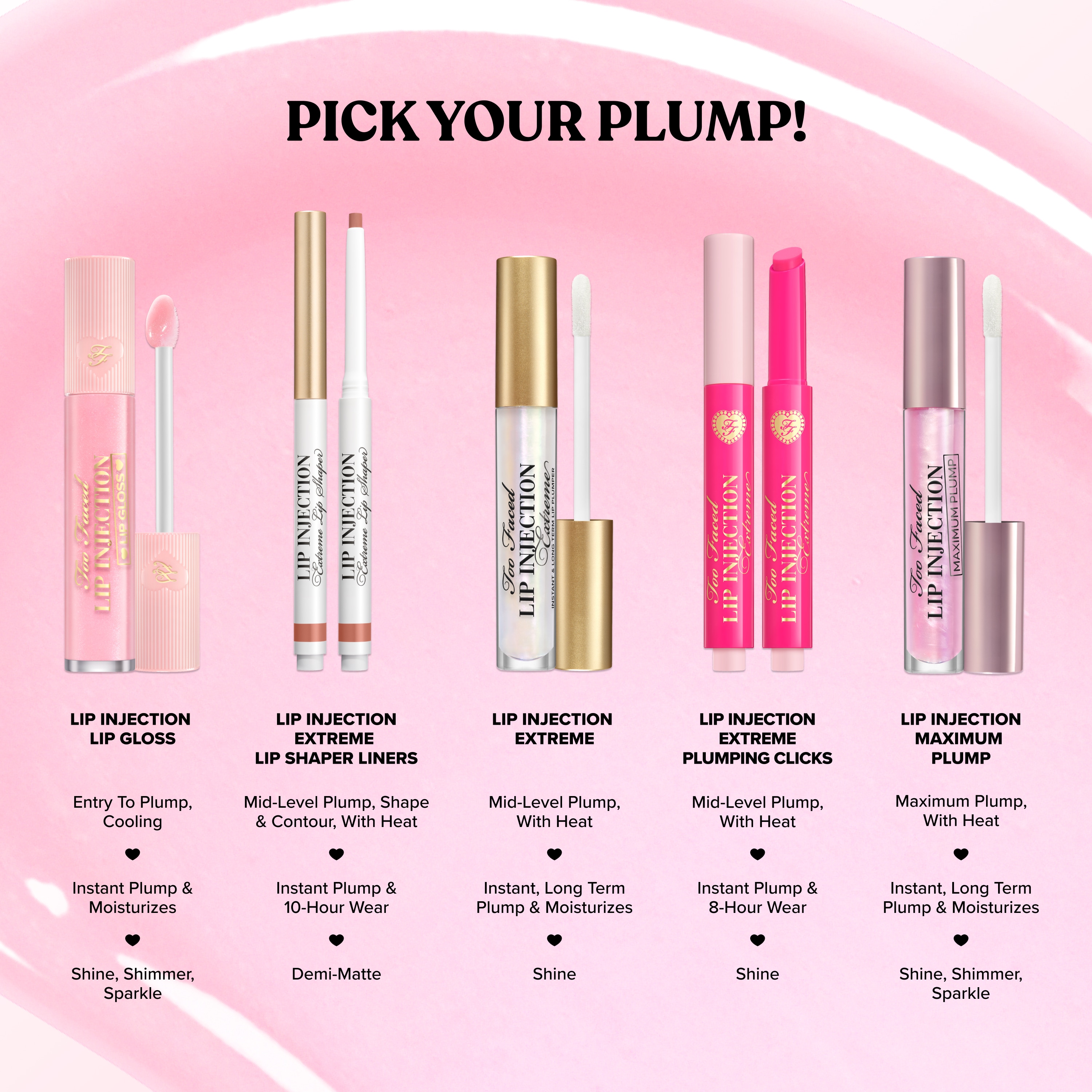 Lip Injection Maximum Plump Lip Gloss Duo Holiday 2026, Original — Clear Taffy Twist — Ombré Neon Pink Sparkle into Baby Blue, 10 g / 0.35 Oz