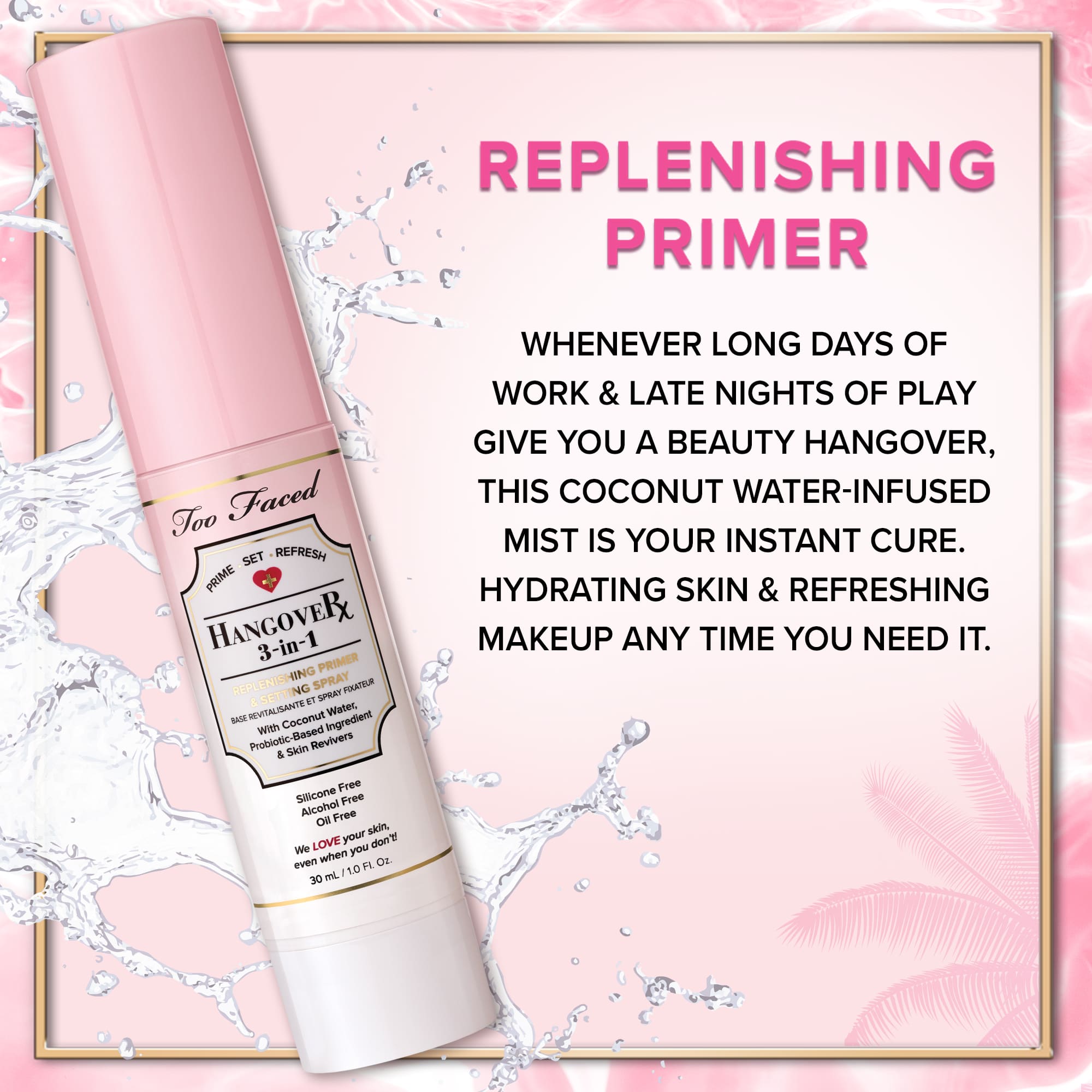 Travel Size Hangover 3-in-1 Replenishing Primer & Setting Spray