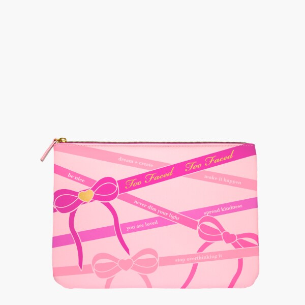 Pink Bow Makeup Bag